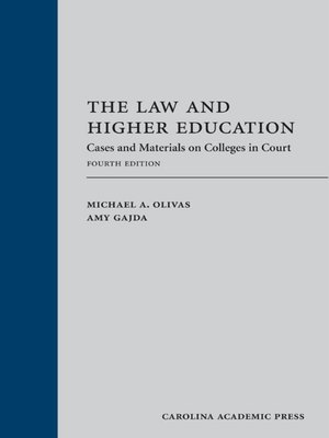 cover image of The Law and Higher Education